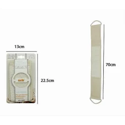 FASCIA SPUGNA LAVASCHIENA ESFOLIANTE BAGNO DOCCIA STRISCIA LAVA SCHIENA BEIGE 79669