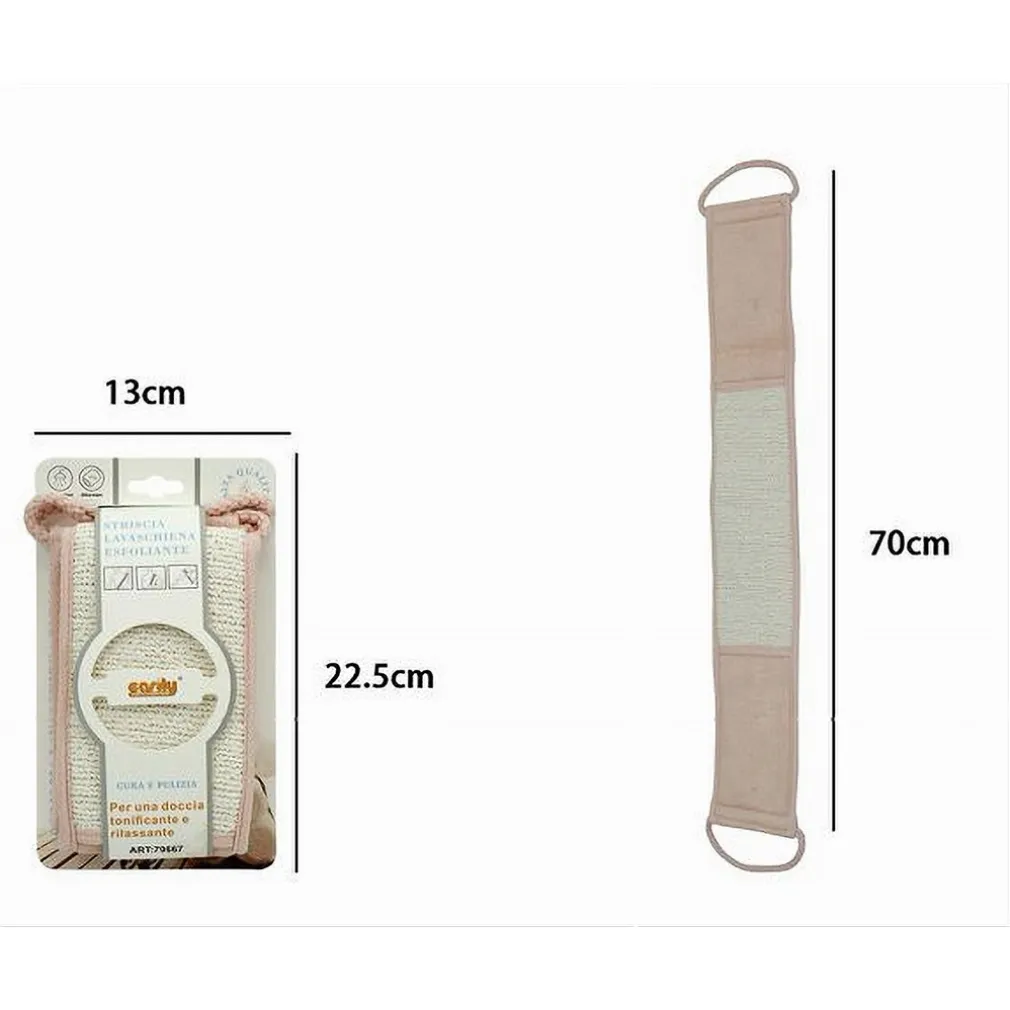 FASCIA SPUGNA LAVASCHIENA ESFOLIANTE BAGNO DOCCIA STRISCIA LAVA SCHIENA ROSA 79667