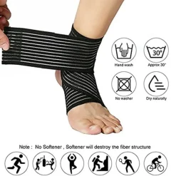 FASCIA SUPPORTO PER PIEDE CAVIGLIA CAVIGLIERA ELASTICA REGOLABILE CON STRAPPO