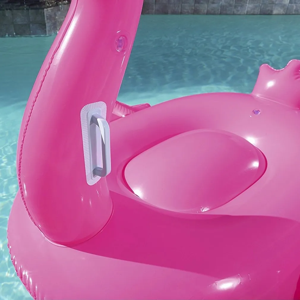 FENICOTTERO CAVALCABILE GIOCO GONFIABILE BAMBINI 134 X 119 CM MARE PISCINA