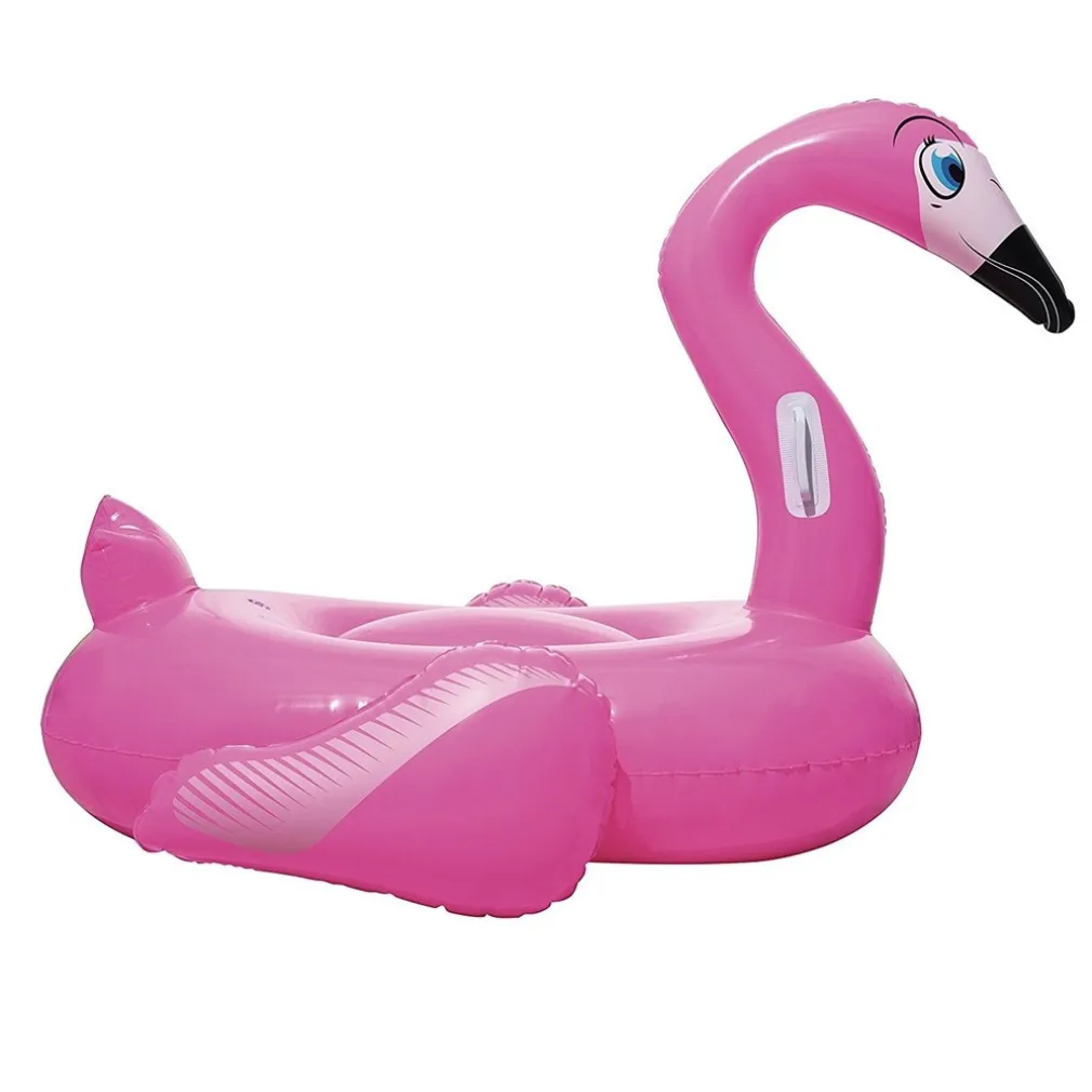 FENICOTTERO CAVALCABILE GIOCO GONFIABILE BAMBINI 134 X 119 CM MARE PISCINA