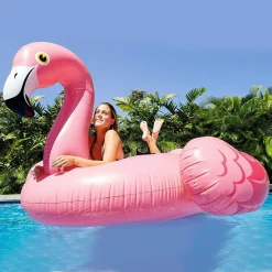 FENICOTTERO GONFIABILE GIGANTE ISOLA MATERASSINO MARE PISCINA 218 X 211 X136 CM