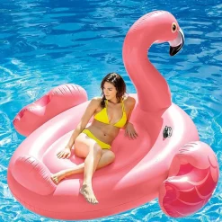 FENICOTTERO GONFIABILE GIGANTE ISOLA MATERASSINO MARE PISCINA 218 X 211 X136 CM