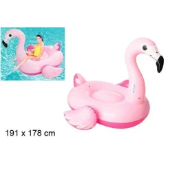 FENICOTTERO GONFIABILE 191X178CM CAVALCABILE CON MANIGLIE ESTATE PISCINA MARE 016103