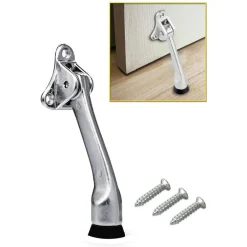 FERMA PORTA IN ACCIAIO BASE ANTISCIVOLO BLOCCA PORTA VITI FERMAPORTA 125MM 91103