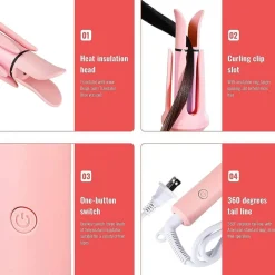 FERRO ARRICCIACAPELLI DA 32MM ARRICCIA CAPELLI AUTOMATICO GIREVOLE ROTANTE 360°