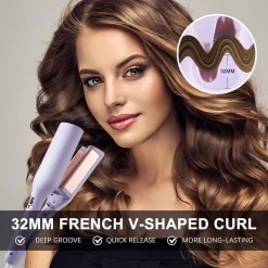 FERRO ARRICCIACAPELLI ONDA FRANCESE A DOPPIA CANNA STYLER DA 32 MM 4 TEMPERATURE