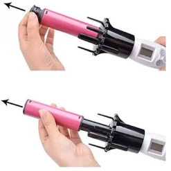 FERRO ARRICCIACAPELLI PIASTRA ROTANTE 2IN1 RULLO 21-28CM HT9600 AUTOMATICO CERAMICA