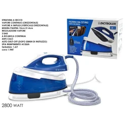 FERRO DA STIRO CON CALDAIA 2800W SERBATOIO 1.6LT PIASTRA IN CERAMICA ALLUMINIO ANTICALCARE