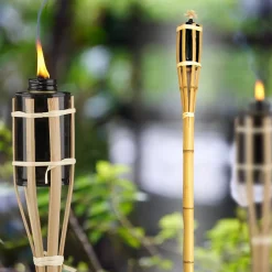 FIACCOLA BAMBÙ BAMBOO 90CM ESTERNO GIARDINO LUCE TORCIA STOPPINO BT-A90 RO000442