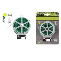 FILO DI FERRO PLASTIFICATO ANIMA DI FERRO PER GIARDINO GIARDINAGGIO 20 MT 90131