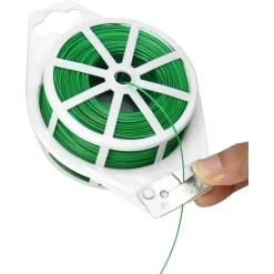 FILO PER RILEGATURA VERDE CON TAGLIERINA INTEGRATA 60 METRI PER PIANTE FIORI