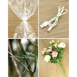 FILO PER RILEGATURA VERDE CON TAGLIERINA INTEGRATA 60 METRI PER PIANTE FIORI