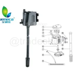 FILTRO INTERNO POMPA SOMMERGIBILE PER ACQUARIO 15W 900 L/H IPF-1990 JENECA