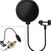 FILTRO POP PER MICROFONO Q-A193 POP SHEILD CON CLIP DI SUPPORTO BASE FLESSIBILE