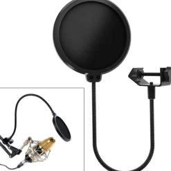 FILTRO POP PER MICROFONO Q-A193 POP SHEILD CON CLIP DI SUPPORTO BASE FLESSIBILE