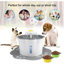 FONTANA AUTOMATICA PER GATTI CANI FILTRI REGOLABILE 3 MODALITÀ SILENZIOSO 2.6LT