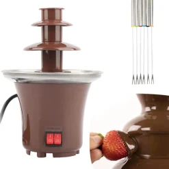 FONTANA CASCATA DI CIOCCOLATO FONDUTA FORMAGGIO ANTIADERENTE DOLCE FESTA PARTY