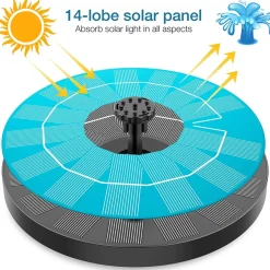 FONTANA CON PANNELLO SOLARE DA GIARDINO PER LAGHETTO PISCINA UCCELLI ACQUA