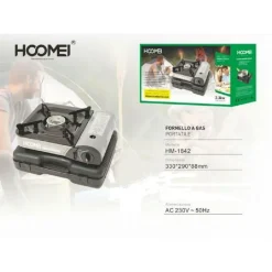 FORNELLO A GAS DA CAMPEGGIO GIARDINO CUCINA FORNELLINO PORTATILE CON REGOLATORE