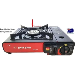 FORNELLO A GAS SINGOLO PORTATILE CON CUSTODIA BDZ-155-A PER CAMPEGGIO HOT POT