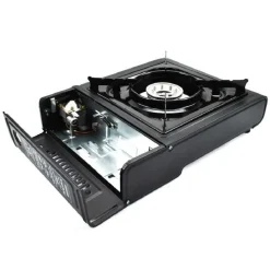 FORNELLO ACCIAIO A GAS Q-WS155 CAMPEGGIO CASA PORTATILE 2900W PIANO COTTURA CUCINA