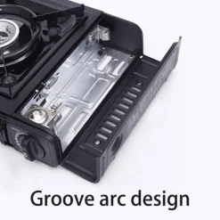 FORNELLO ACCIAIO A GAS Q-WS155 CAMPEGGIO CASA PORTATILE 2900W PIANO COTTURA CUCINA