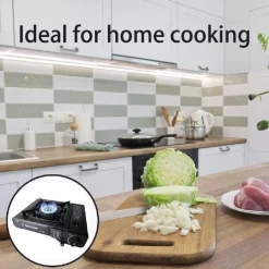 FORNELLO ACCIAIO A GAS Q-WS155 CAMPEGGIO CASA PORTATILE 2900W PIANO COTTURA CUCINA