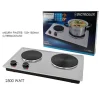 FORNELLO ELETTRICO CON DOPPIA PIASTRA TERMOSTATO 2500 WATT PER CAMPEGGIO 873801