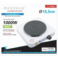 FORNELLO ELETTRONICO 1000 W TEMPERATURA REGOLABILE PIASTRA 15 CM MAXTECH H-002L