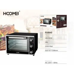 FORNO ELETTRICO 2000 WATT 38 LITRI FORNETTO CON LUCE TIMER E TERMOSTATO CUCINA