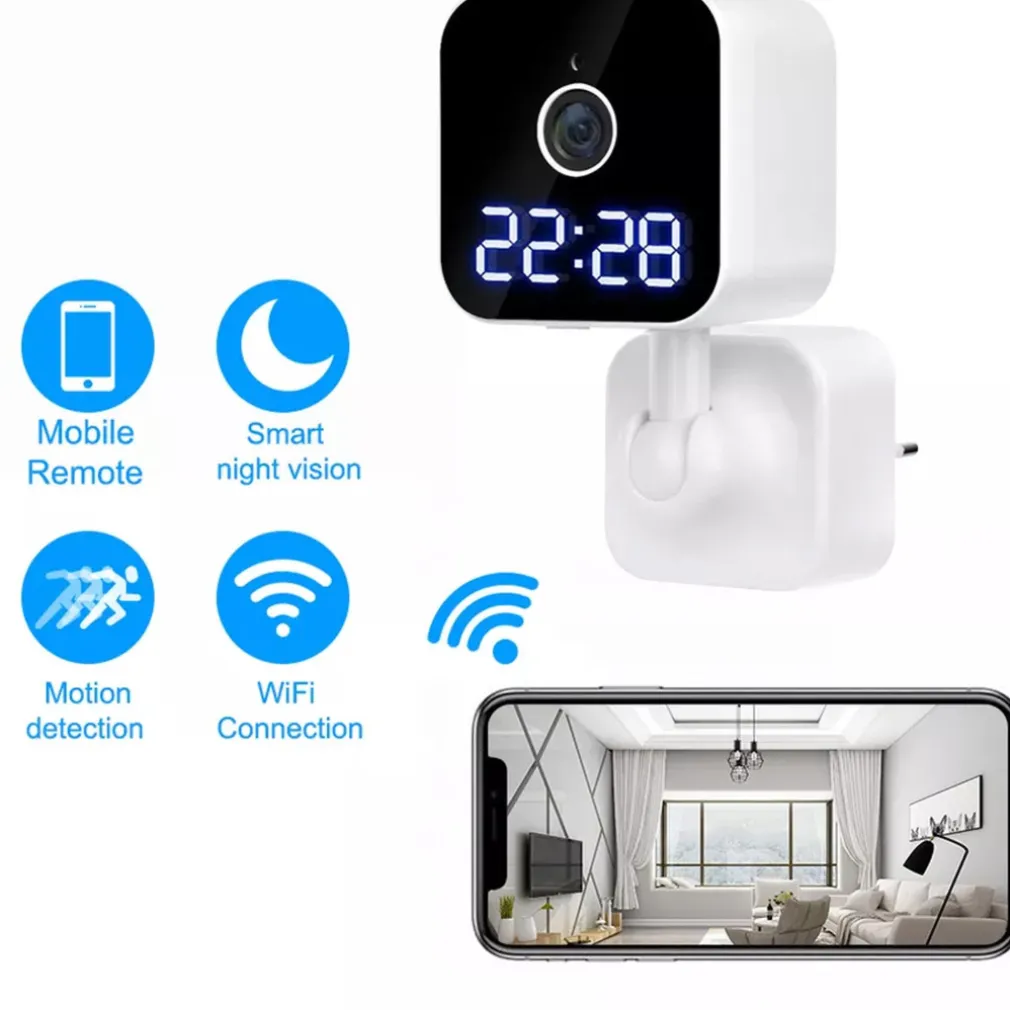 FOTOCAMERA HD 1080P WIFI SICUREZZA IP HOME CAM VISIONE NOTTURNA OROLOGIO Q-SX909