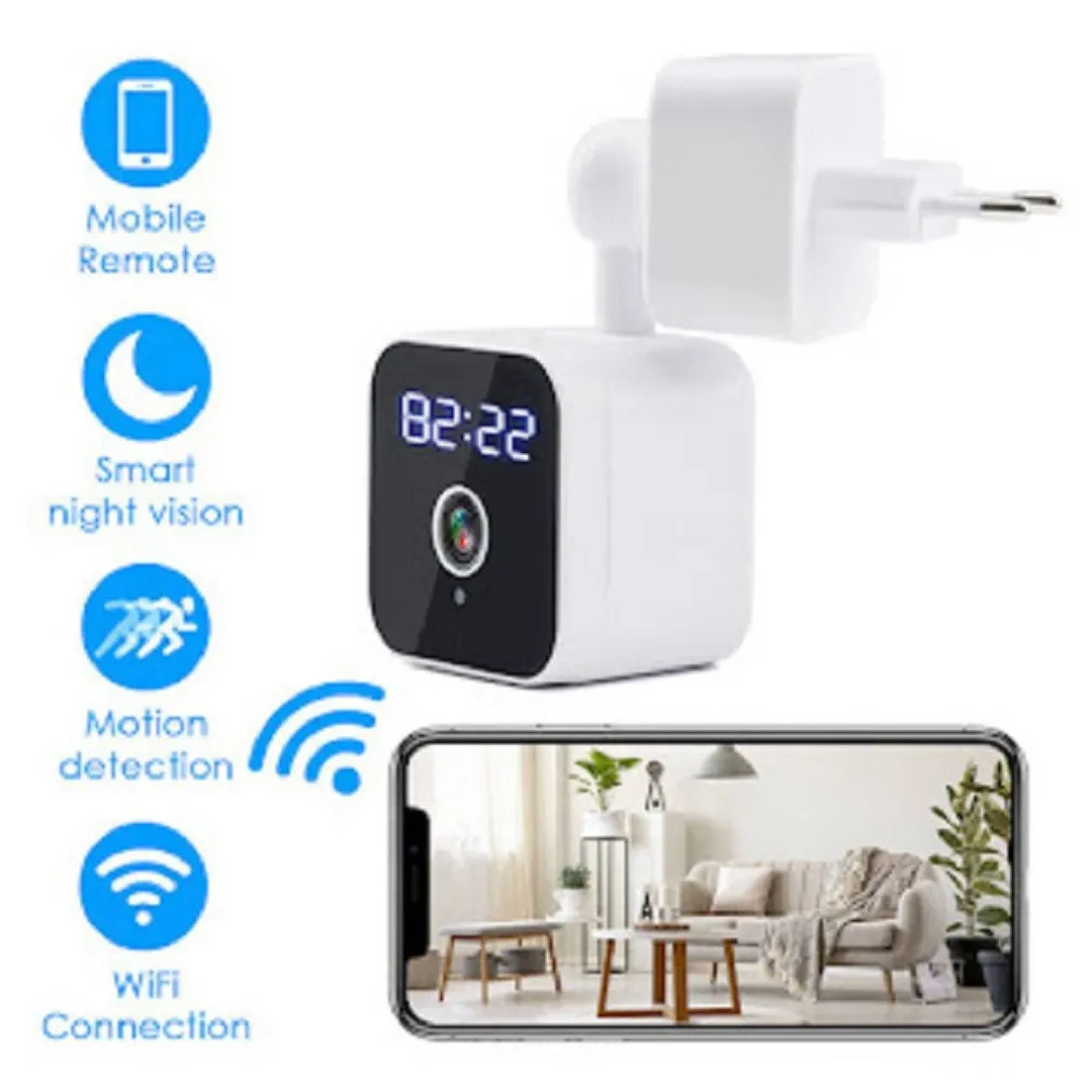 FOTOCAMERA HD 1080P WIFI SICUREZZA IP HOME CAM VISIONE NOTTURNA OROLOGIO Q-SX909