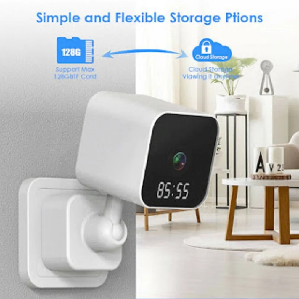 FOTOCAMERA HD 1080P WIFI SICUREZZA IP HOME CAM VISIONE NOTTURNA OROLOGIO Q-SX909