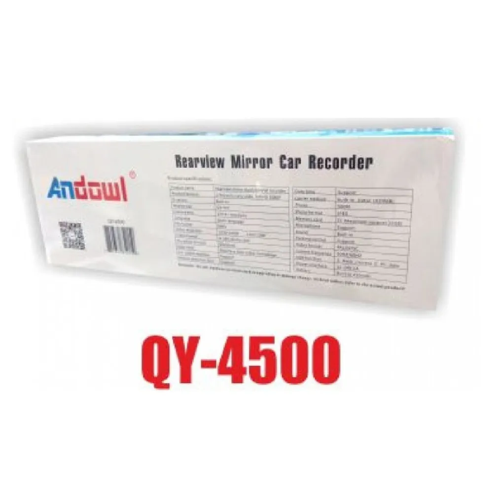 FOTOCAMERA PER AUTO SPECCHIO TOUCH FULL HD 5" GUIDA CON DOPPIO OBIETTIVO QY-4500