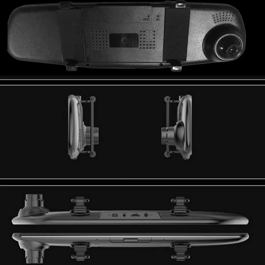 FOTOCAMERA PER AUTO SPECCHIO TOUCH FULL HD 5" GUIDA CON DOPPIO OBIETTIVO QY-4500