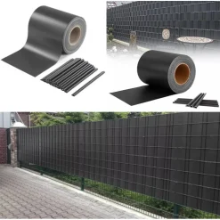 FRANGIVISTA ROTOLO GRIGIO PVC PER BALCONI RINGHIERE RECINZIONI PROTEZIONE 19CMX35MT 77585