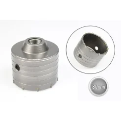 FRESA A TAZZA 80MM CAROTATRICE CON ASTA SDS PLUS 90MM CALCESTRUZZO CEMENTO