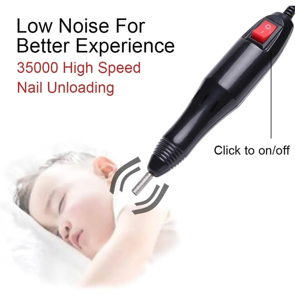 FRESA PER MANICURE 20000 GIRI/MIN ELETTRICO GEL LUCIDATORE PEDICURE SET LIME PER UNGHIE