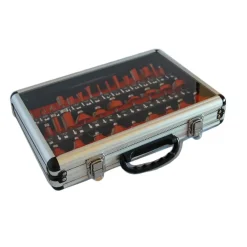 FRESE LEGNO PER PANTOGRAFO 6mm SET KIT 35 PEZZI IN VALIGETTA DI ALLUMINIO