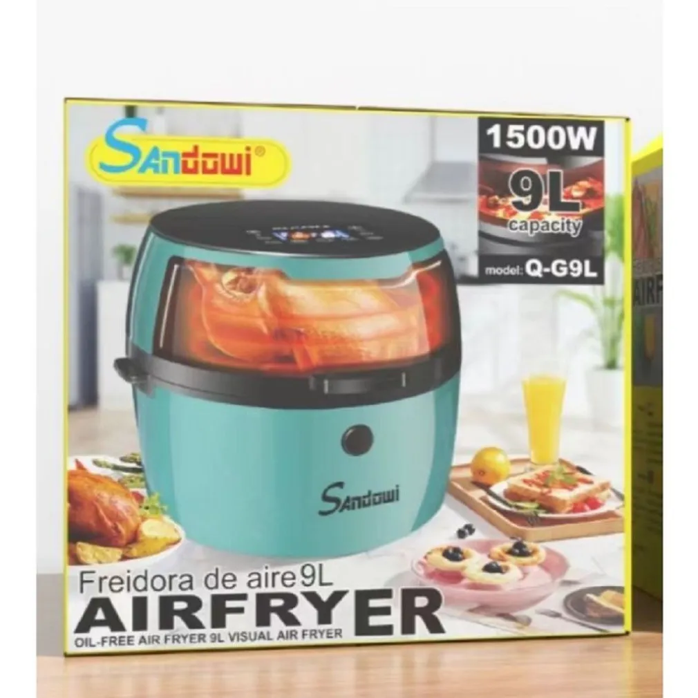 FRIGGITRICE Q-G9L DESIGN ELEGANTE FORNO FRIGGITRICE AD ARIA VISIBILE DA 9 LITRI