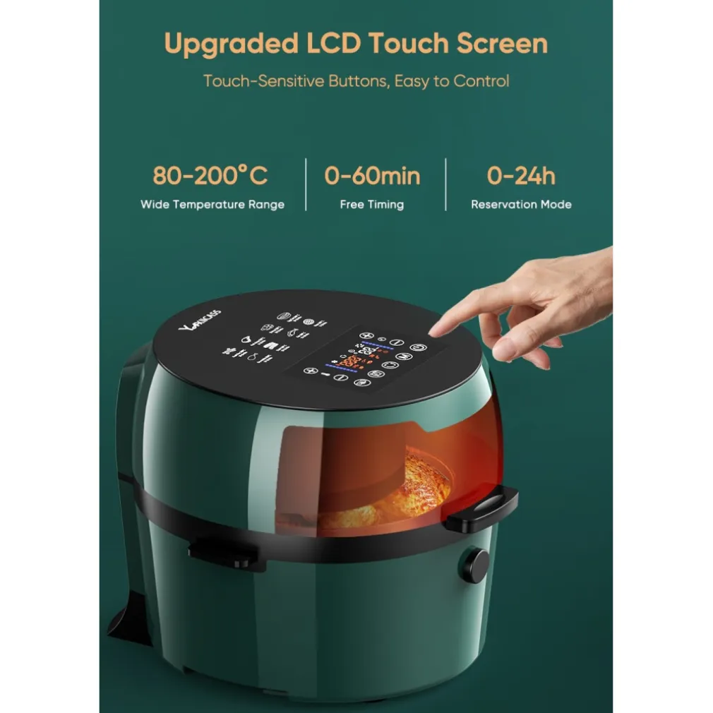 FRIGGITRICE Q-G9L DESIGN ELEGANTE FORNO FRIGGITRICE AD ARIA VISIBILE DA 9 LITRI