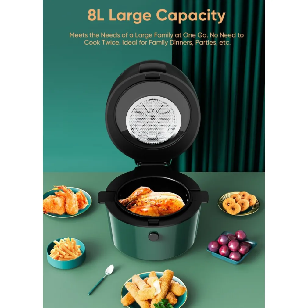 FRIGGITRICE Q-G9L DESIGN ELEGANTE FORNO FRIGGITRICE AD ARIA VISIBILE DA 9 LITRI