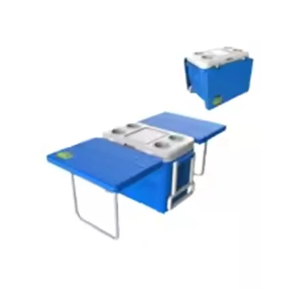 FRIGO PASSIVO PORTATILE 45LT CON TAVOLO PIEGHEVOLE PER CAMPEGGIO PICNIC SPIAGGIA 286512