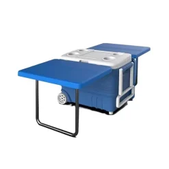 FRIGO PASSIVO PORTATILE 45LT CON TAVOLO PIEGHEVOLE PER CAMPEGGIO PICNIC SPIAGGIA 286512