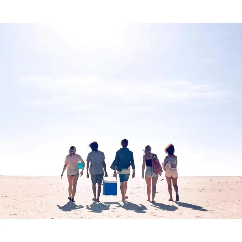 FRIGO PASSIVO PORTATILE 45LT CON TAVOLO PIEGHEVOLE PER CAMPEGGIO PICNIC SPIAGGIA 286512