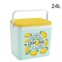 FRIGO PORTATILE BORSA TERMICA FANTASIA LIMONE 24L CAMPEGGIO MARE ESTATE SPIAGGIA