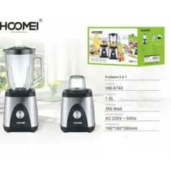 FRULLATORE 2 IN 1 TRITATUTTO FRUTTA FRULLATI FRAPPE 1,5LT 350W HOOMEI HM-6740