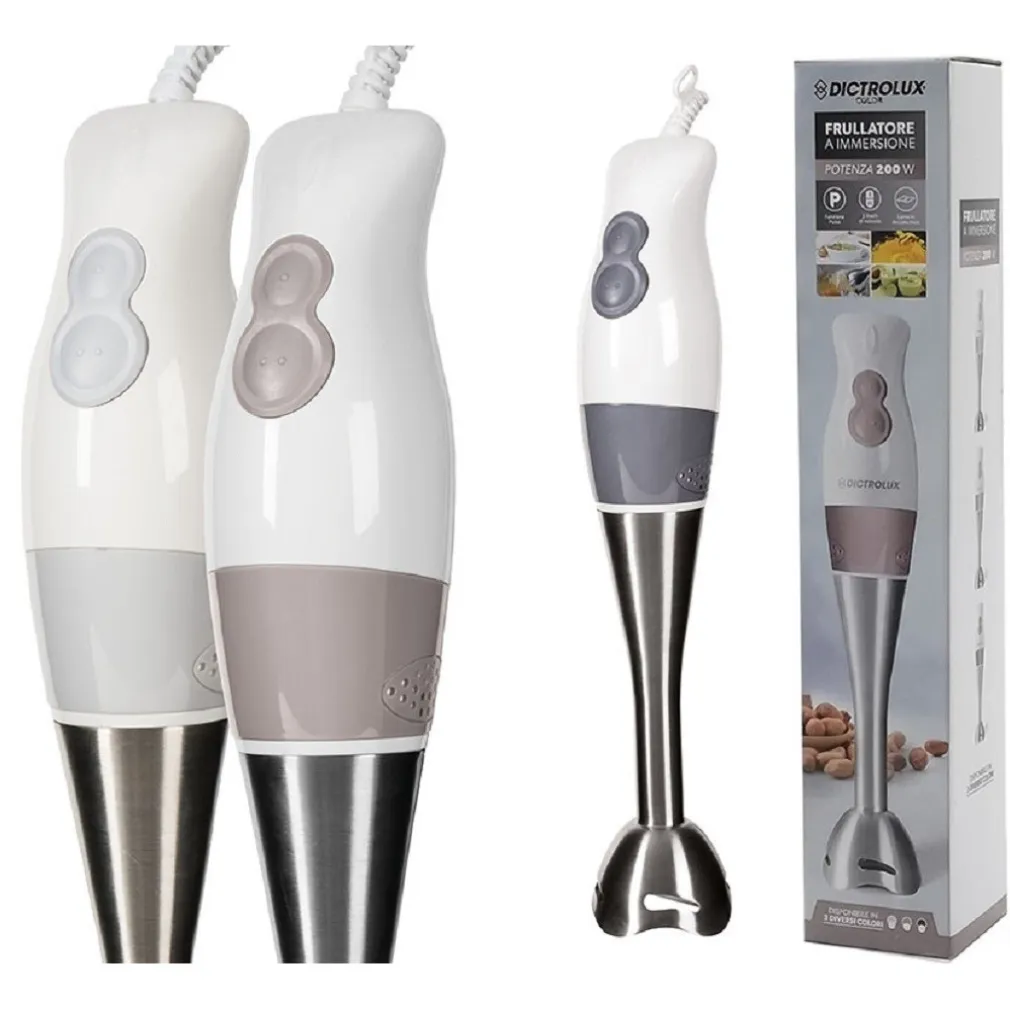 FRULLATORE A IMMERSIONE MIX PLUS 2 VELOCITÀ 200W FUNZIONE PULSE LAME IN ACCIAIO