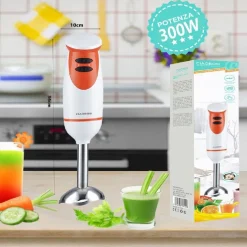 FRULLATORE MIXER A IMMERSIONE 300W LAME ACCIAIO 2 VELOCITÀ CUCINA TRITA TX-9112